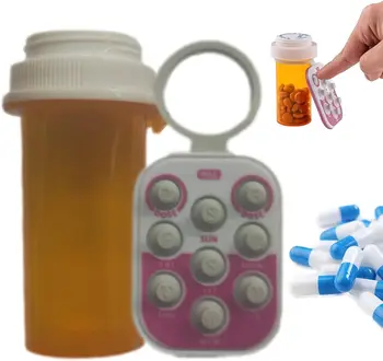 Проследяване на таблетки | за многократна употреба тракер напомняне за прием на лекарства за хранене на хапчета - Проследяване дни и дози за Проследяване на таблетки се Прикрепя към вашата бутилка.